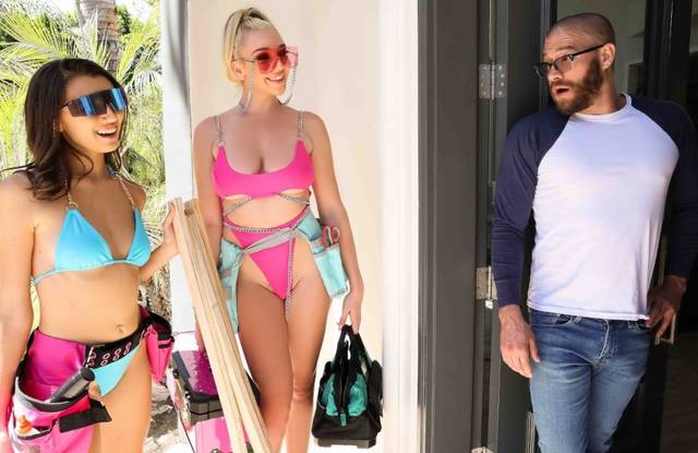 Пасынок развел тетушку и свою горячую мачеху на тройничок